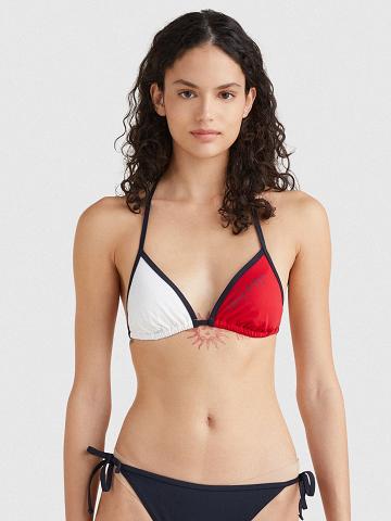 Női Tommy Hilfiger Colorblock Triangle Bikini Top Úszóruhák Színes | HU 413HAP